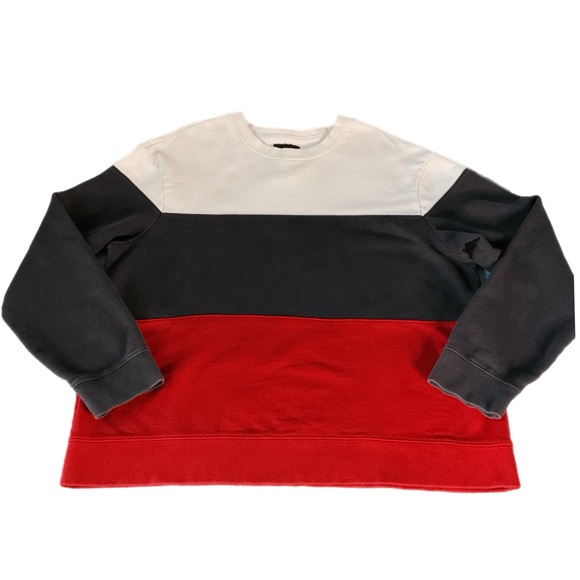 American Eagle L Red White and Blue Crew Pullover Sweatshirt - Picture 11 of 12